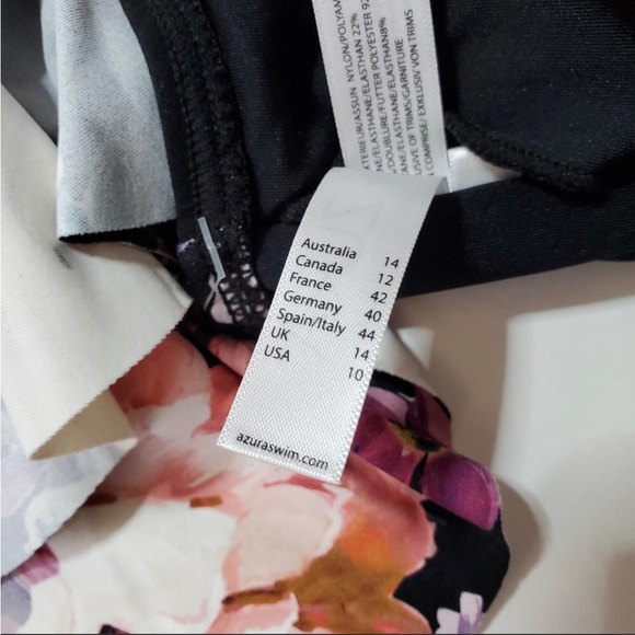 NEW Azura Australia DIVINITY Floral Ruffle Bandeau Bikini Top 10 US/ 14 UK - Picture 7 of 10